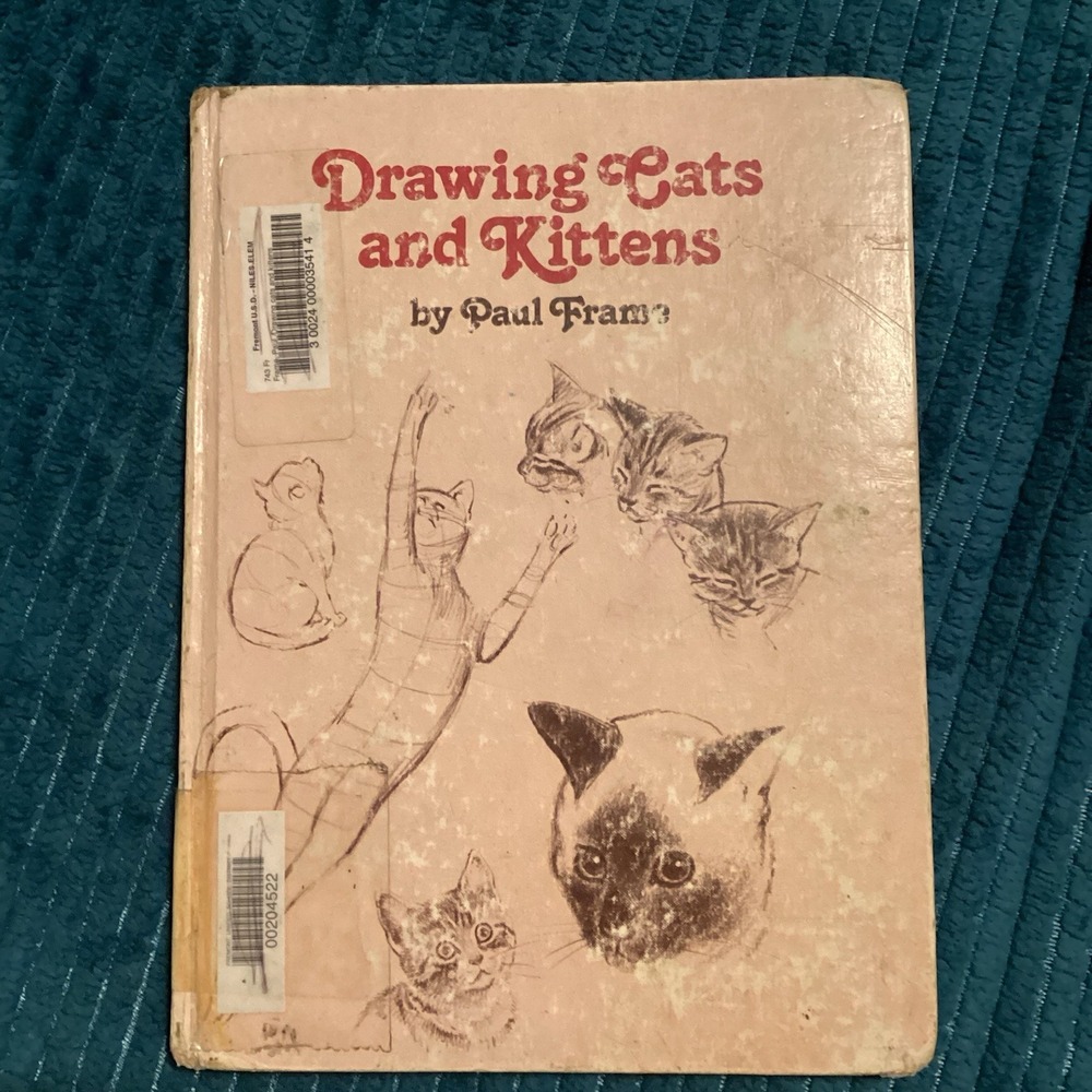 1979 Drawing Cats And Kittens Vintage How To Hardback Book Paul Frame